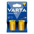 Varta 4114101422 - 2 gab. Alkaliskās baterijas LONGLIFE LR14/C 1,5V
