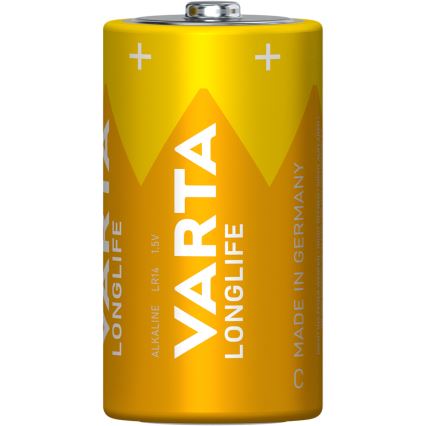 Varta 4114101422 - 2 gab. Sārmaina baterija LONGLIFE LR14/C 1,5V