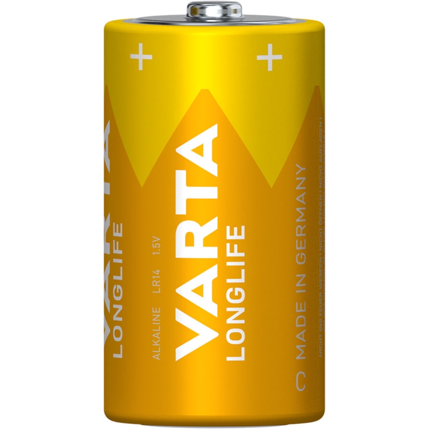 Varta 4114101422 - 2 gab. Sārmaina baterija LONGLIFE LR14/C 1,5V