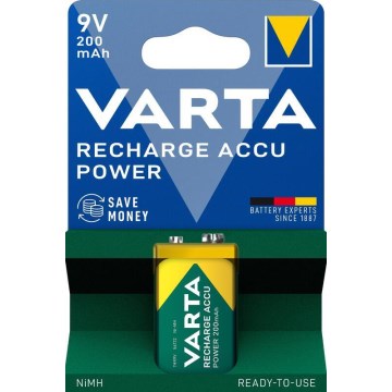Varta 56722101401 - 1 gab. Uzlādējama ACCU Ni-MH baterija, 200 mAh, 9 V