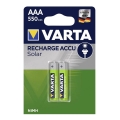 Varta 56733 - 2 gab Uzlādējama baterija SOLAR ACCU AAA NiMH/550mAh/1,2V