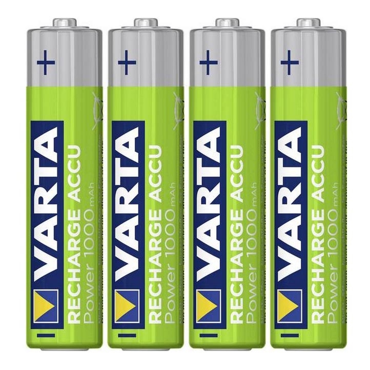 Varta 5703301404 - 4 gab Pārlādējamas sēra baterijas RECHARGE  AAA 1,2V