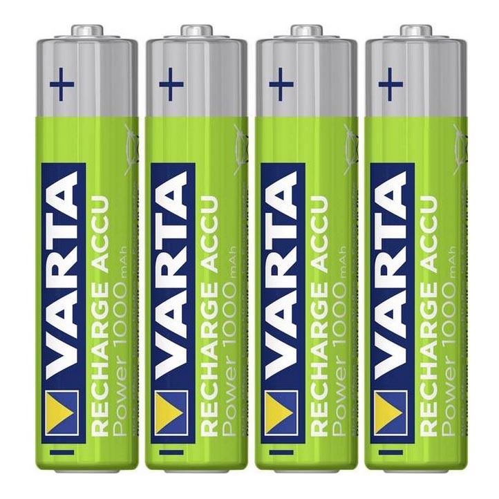 Varta 5703301404 - 4 gab Pārlādējamas sēra baterijas RECHARGE  AAA 1,2V