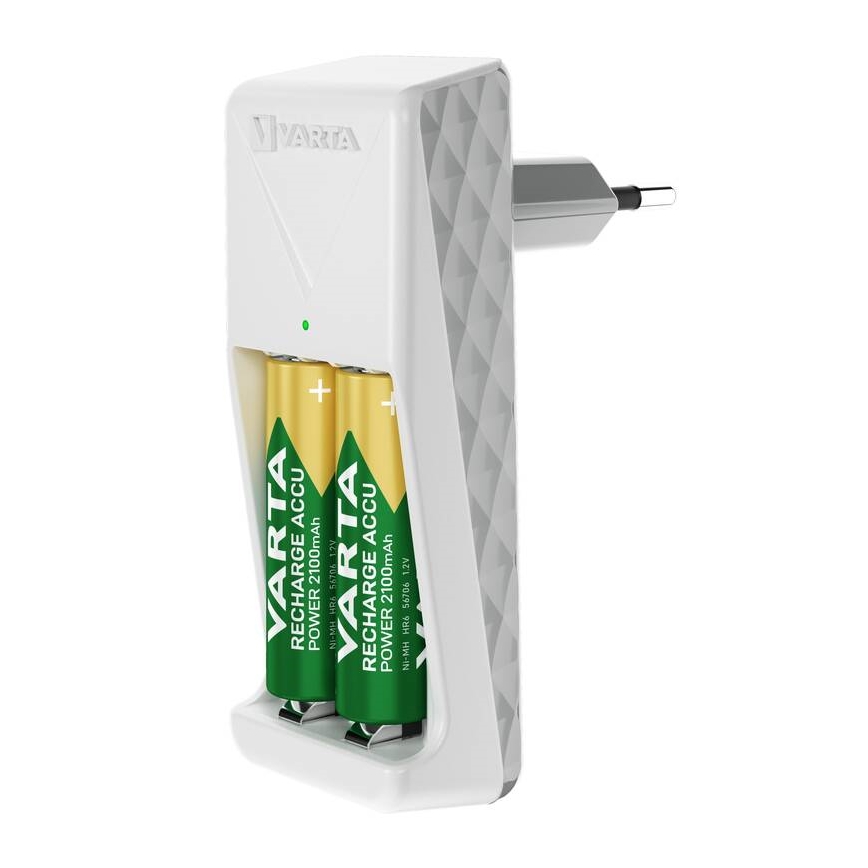 Varta 57656101401 - Bateriju lādētājs 2xAA/AAA 230V
