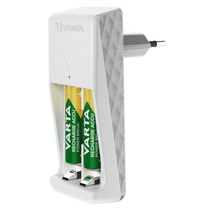 Varta 57656201421 - Bateriju lādētājs 2xAA/AAA 800 mAh 230V