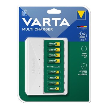 Varta 57659101401 - Bateriju lādētājs 8xAA/AAA 5V