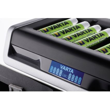 VARTA 57671 - LCD Multi lādētājs 8xAA/AAA un USB uzlāde 4h