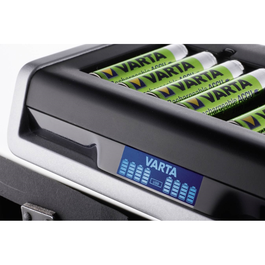 VARTA 57671 - LCD Multi lādētājs 8xAA/AAA un USB uzlāde 4h