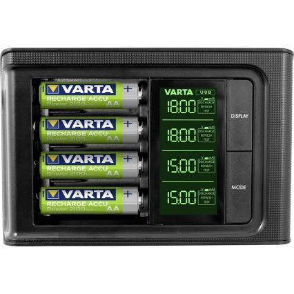 VARTA 57674 - LCD Viedais lādētājs 4xAA/AAA uzlāde 1,5h