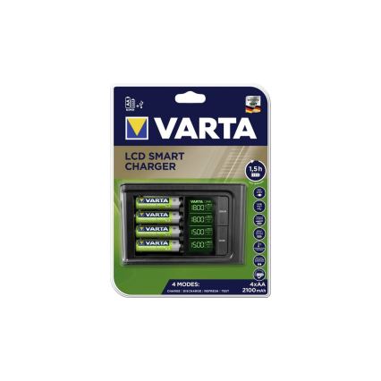 VARTA 57674 - LCD Viedais lādētājs 4xAA/AAA uzlāde 1,5h