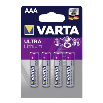 Varta 6103301404 - 4 gab Lititija pogas baterija ULTRA AAA 1,5V