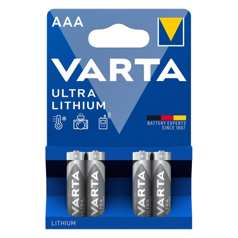 Varta 6106301404 - 4 gab Lititija pogas baterija ULTRA AA 1,5V