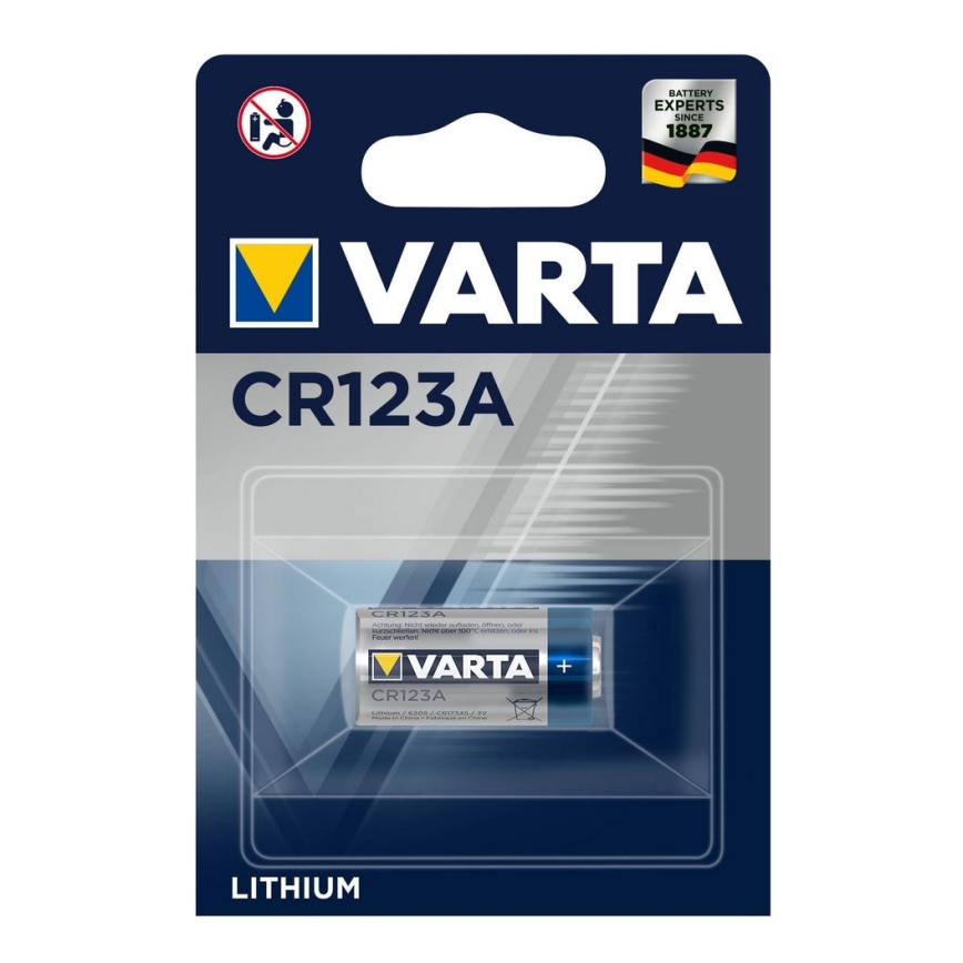 Varta 6205 - 1 gb Litija baterija PHOTO CR 123A 3V