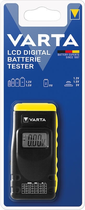 Varta 891101401 - Bateriju un akumulatoru testeris LCD Akumulators Tester 3V