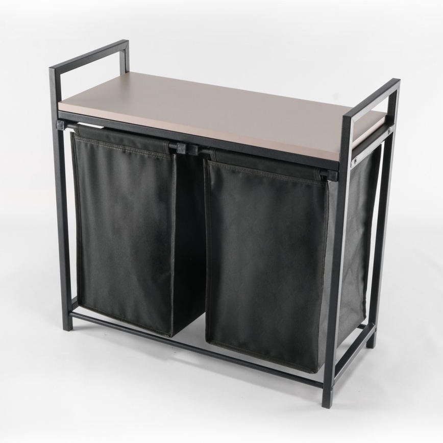 Veļas grozs 75x70 cm melna