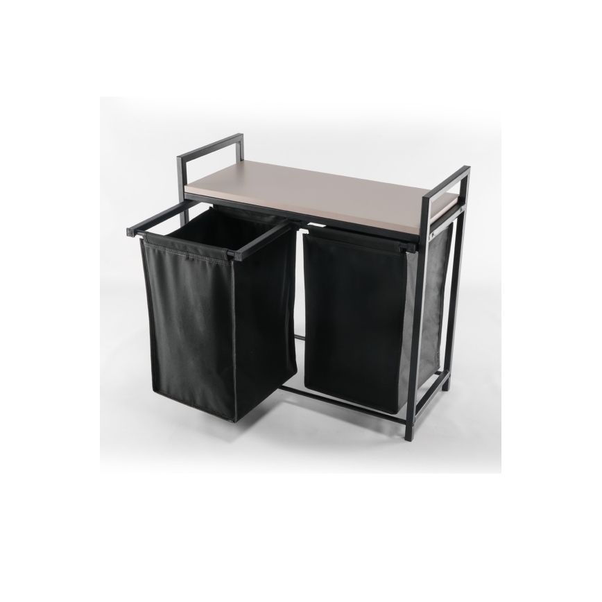 Veļas grozs 75x70 cm melna