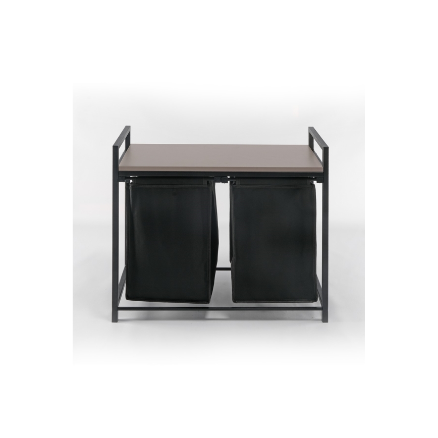 Veļas grozs 75x70 cm melna