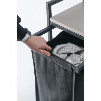 Veļas grozs 75x70 cm melna