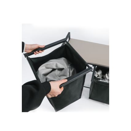 Veļas grozs 75x70 cm melna