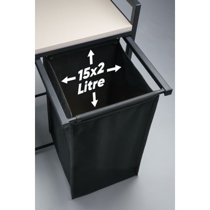 Veļas grozs 75x70 cm melna