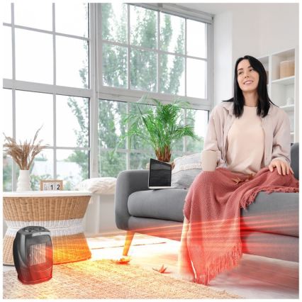 Ventilators ar keramisku sildīšanas elementu RIN 1500W/230V, melns