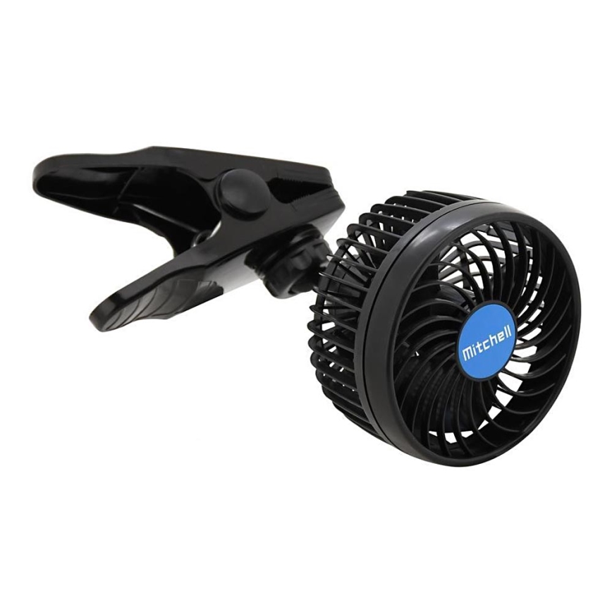 Ventilators ar stiprinājumu USB 4W/5V melna