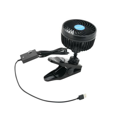 Ventilators ar stiprinājumu USB 4W/5V melna