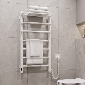 Vertaduro - Elektriskais dvieļu žāvētājs ar termostatu DOR 155W/230V 80x48 cm IP44 balts labais