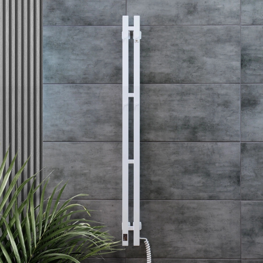 Vertaduro - Elektrisks dvieļu žāvētājs ar termostatu VEO 106W/230V 150x9 cm IP44 balts labais