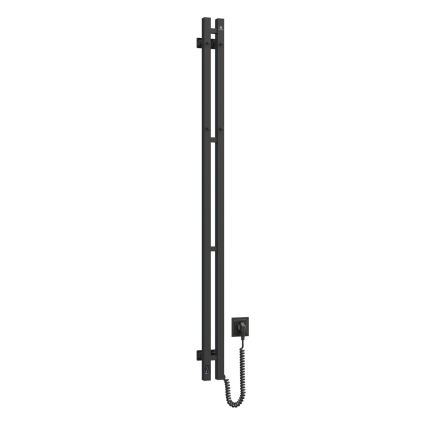 Vertaduro - Elektriskais dvieļu žāvētājs ar termostatu VEO 106W/230V 150x9 cm IP44 melns, labais