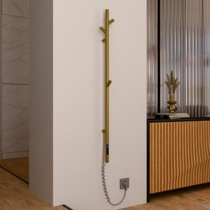 Vertaduro - Elektriskais dvieļu žāvētājs MEDA 37W 118x16 cm zelta
