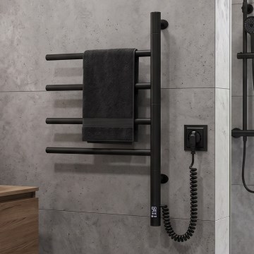 Vertaduro - Elektriskais grozāmais dvieļu žāvētājs ar termostatu ARA 60W/230V 65x49 cm IP44 melns