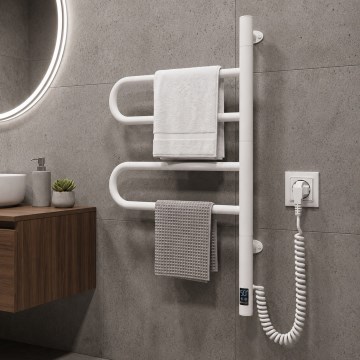 Vertaduro - Elektriskais pagriežamais dvieļu žāvētājs ar termostatu ELA 60W/230V 65x49 cm IP44 balts