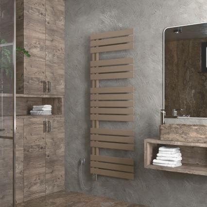 Vertaduro - Vannas istabas dvieļu žāvētājs ar termostatu ZIVA 800W 177x50 cm taupe