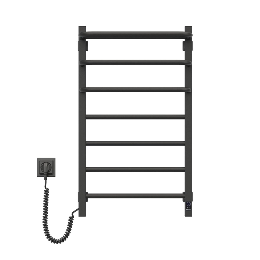 Vertaduro - Elektriskais dvieļu žāvētājs ar termostatu DOR 155W/230V 80x48 cm IP44 melns kreisais