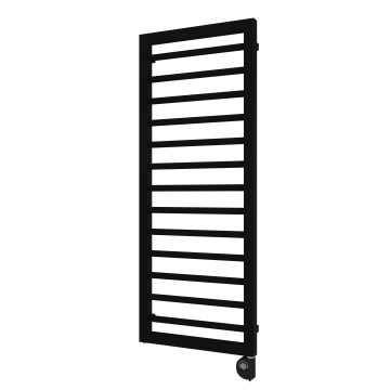 Vertaduro - vannas istabas radiators ar termostatu ADEL, 600 W, 128 x 50 cm, melns