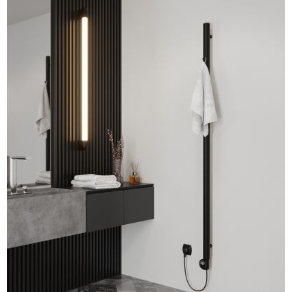 Vertaduro - Vannas istabas radiators ar termostatu ERDA 400W 180x5 cm melns