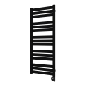 Vertaduro - Vannas istabas radiators ar termostatu LUCY 600W 125x50 cm melns