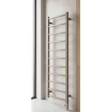 Vertaduro - vannas istabas radiators ar termostatu ZOE, 400 W, 114 x 40 cm, taupe