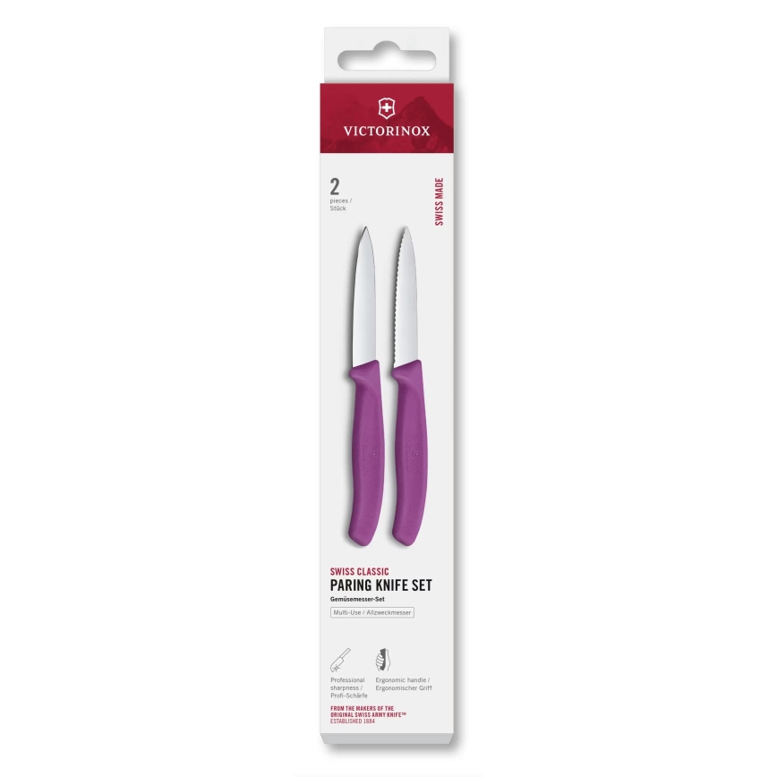 Victorinox - Dārzeņu nažu komplekts SWISS CLASSIC, 8 cm, 2 gab., violets