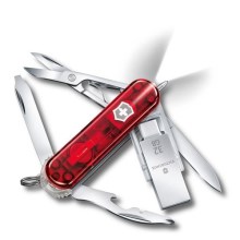 Victorinox - Daudzfunkcionāls kabatas nazis ar zibatmiņas disku 6 cm/11 funkcijas sarkans