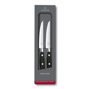 Victorinox - GRAND MAITRE steiku nažu komplekts, 12 cm, 2 gab., melns