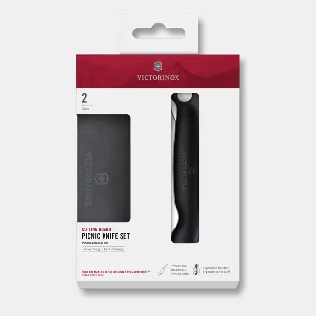 Victorinox - Kabatas nazis SWISS CLASSIC 11 cm melns + griešanas dēlītis