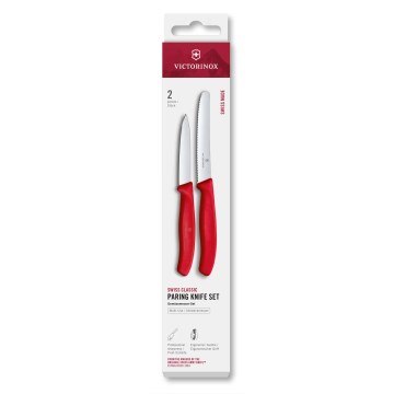 Victorinox - SWISS CLASSIC 2 gab. virtuves dārzeņu nažu komplekts, sarkans