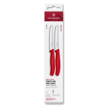 Victorinox - SWISS CLASSIC dārzeņu nažu komplekts, 11 cm, 2 gab., sarkans