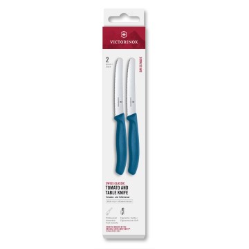 Victorinox - SWISS CLASSIC dārzeņu nažu komplekts, 11 cm, 2 gab., zils