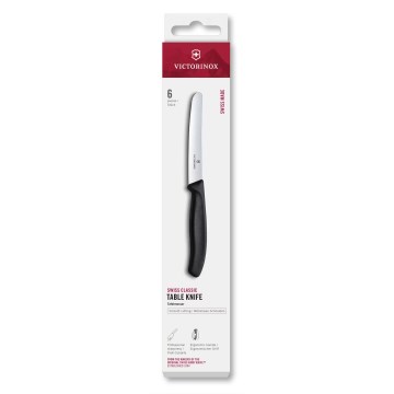 Victorinox - SWISS CLASSIC dārzeņu nažu komplekts, 11 cm, 6 gab., melns