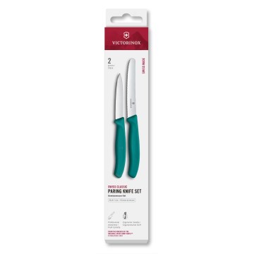 Victorinox - SWISS CLASSIC dārzeņu nažu komplekts, 2 gab., tirkīzzils