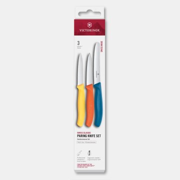 Victorinox - SWISS CLASSIC dārzeņu nažu komplekts, 3 gab., košās krāsās