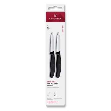 Victorinox - SWISS CLASSIC dārzeņu nažu komplekts, 8 cm, 2 gab., melns